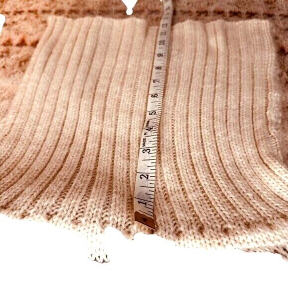 FREE PEOPLE Women Cottagecore Lagenlook Fair Isle Cowl Neck Soft Knit Sweater XS - Picture 9 of 11